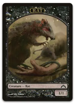 Rat Token #2 (LP) Gatecrash GTC Magic MTG - Image 1