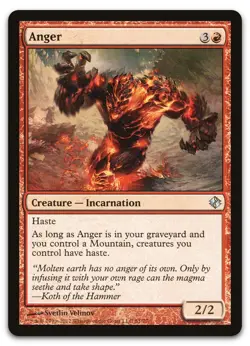 Anger #51 (LP) Duel Decks: Venser vs. Koth DDI Magic MTG - Image 1
