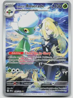 Cynthia's Roserade 184/182 Destined Rivals Pokemon NM - Image 1