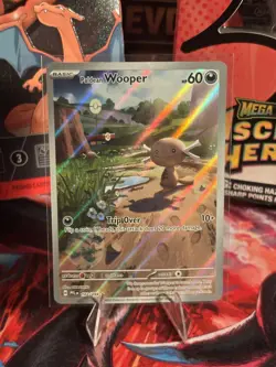 Pokemon TCG Paldean Wooper 102/094 Phantasmal Flames Holo Illustration Rare NM - Image 1