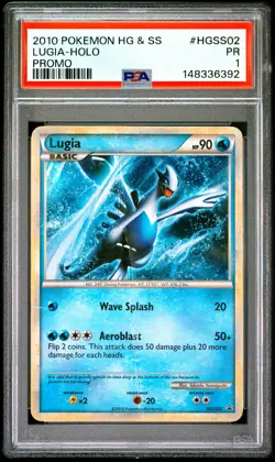 2010 POKEMON HEARTGOLD & SOULSILVER PROMO #HGSS02 LUGIA-HOLO PSA 1 - Image 1