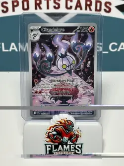 Pokemon Chandelure 103/086 Sv: White Flare Holo Illustration Rare - Image 1