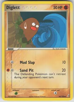 Pokemon TCG Diglett Common Crystal Guardians 50/100 - Image 1