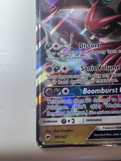 Pokemon Noivern GX 99/147 Burning Shadows Ultra Rare Holo TCG NM - Image 4