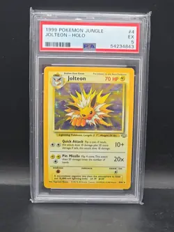 Pokemon 1999 Jungle Jolteon 4/64 Holo PSA 5 Vintage Pokemon - Image 1