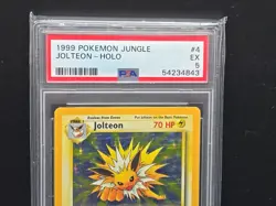 Pokemon 1999 Jungle Jolteon 4/64 Holo PSA 5 Vintage Pokemon - Image 2
