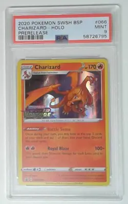 1x V0042: 2020 Charizard - SWSH066 - Prerelease - Holo Rare - SWSH: PSA: 9: MIN - Image 1