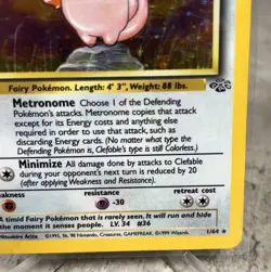 MP Clefable 1/64 Jungle Set Holo Rare Pokemon Card Nintendo Pokemon TCG WOTC - Image 5