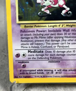 Mr. Mime Holo 6/64 - Jungle Set Unlimited - Rare Vintage - WOTC Pokemon Card - Image 4