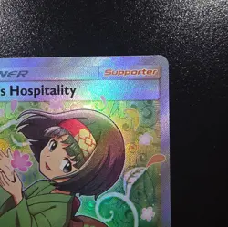 Pokemon SM Team Up #174/181 Erika's Hospitality Holo Foil Card Full Art NM - Image 3