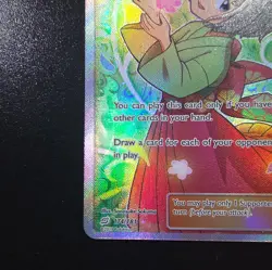 Pokemon SM Team Up #174/181 Erika's Hospitality Holo Foil Card Full Art NM - Image 5
