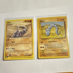 Pokemon TCG Onix Legendary Collection 71/110 & Base Set 56/102 2 Card Lot LP/MP - Image 1