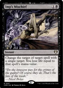 Imp's Mischief (FOIL) CMM #167 Rare Commander Masters Magic: The Gathering NM - Image 1