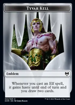 Emblem - Tyvar Kell Light Play, English Magic the Gathering MTG Kaldeim - Image 1