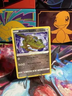 Pokemon TCG Radiant Steelix 124/196 Ultra Rare Lost Origin NM Condition - Image 1