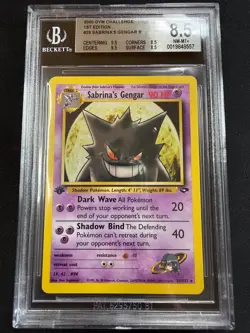 Pokemon Sabrina's Gengar 29/132 Gym Challenge Rare First Edition BGS 8.5 sub 9.5 - Image 1
