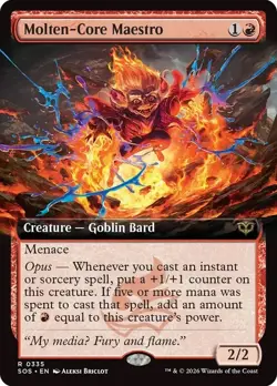 Molten-Core Maestro Extended Art Secrets of Strixhaven NM MTG - Image 1