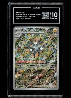 Magneton 2023-25 Pokemon SV Black Star Promo SVP Surging Sparks #159 TAG 10 - Image 1