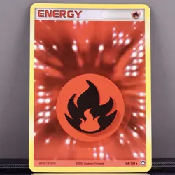 Pokemon Fire Energy 104/108 Power Keepers Reverse Holo NM 2007 EX Era - Image 1