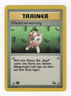 Recycle 61/62 Common Fossil Pokemon 1st Edition German Lightly Played - Image 1