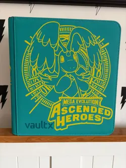 Vault X - 12 Pocket XL eXo-Tec Zip Binder Folder - Teal Pokemon Ascended Heroes - Image 1