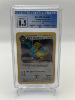 2000 Pokemon TCG Team Rocket Dark Dragonite 5/82 Holo Rare CGC 8.5 WOTC - Image 1