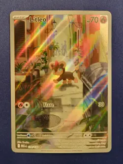 Pokemon TCG Litleo 139/132 Me01: Mega Evolution Holo Illustration Rare Near Mint - Image 1