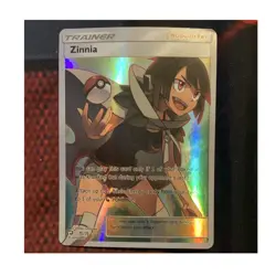 Pokemon Zinnia Full Art 70/70 Dragon Majesty Ultra Rare Holo Trainer - Image 1