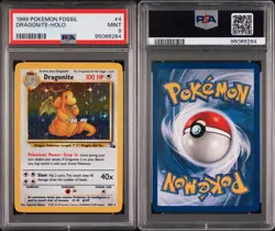 PSA 9 DRAGONITE HOLO 1999 POKEMON FOSSIL #4/62 - Image 1