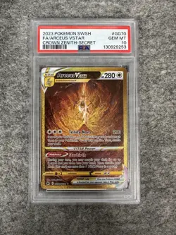 Arceus VSTAR Secret Rare GG70/GG70 PSA 10 Gem MT Pokemon TCG Crown Zenith - Image 1