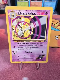 ✨ Sabrina's Kadabra 58/132 Gym Challenge 1st Edition WOTC Pokemon - Image 1
