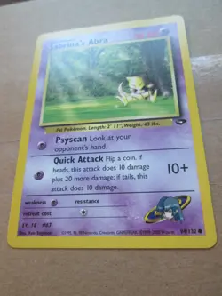 Sabrina's Abra - 94/132 - Common WOTC TCG—Gym Challenge Set Pokemon - Image 5