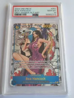 PSA 10 Boa Hancock Manga Alternate Art Rare #OP07-051 One Piece English - Image 1