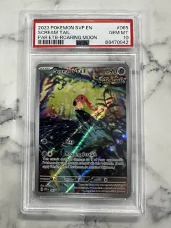 2023 POKEMON PARADOX RIFT ETB PROMO SVP #065 SCREAM TAIL PSA 10 - Image 1