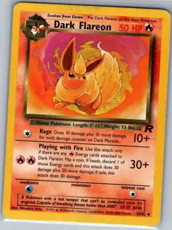 Dark Flareon 35/82 Non Holo Team Rocket - Pokemon Card - LP - Image 1