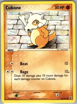 Cubone 60/113 Non Holo Delta Species - Pokemon Card - NM - Image 1