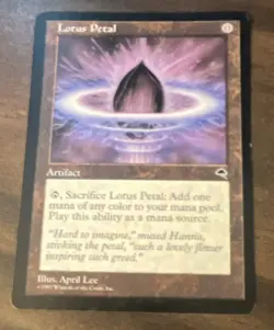 Lotus Petal Tempest Artifact Card Regular 1997 Common April Lee - Image 1