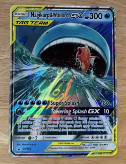 Pokemon TCG Magikarp Wailord GX Tag Team SM166 Jumbo Card - In Top Loader! - Image 2