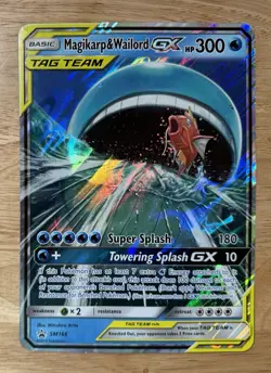 Pokemon TCG Magikarp Wailord GX Tag Team SM166 Jumbo Card - In Top Loader! - Image 3