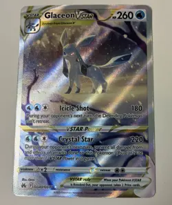 Pokemon Glaceon VSTAR Card Crown Zenith Galarian Gallery Holo GG40/GG70 - Image 1