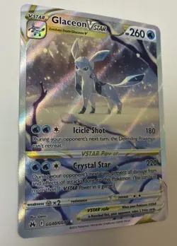 Pokemon Glaceon VSTAR Card Crown Zenith Galarian Gallery Holo GG40/GG70 - Image 3