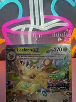 SEALED Leafeon ex 006/131 Prismatic Evolutions Stamp Promo Holo Pokemon TCG - Image 3