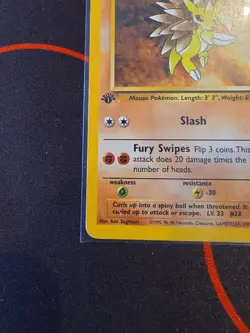 Sandslash 41/62 1st Edition Fossil LP Pokemon - Image 4