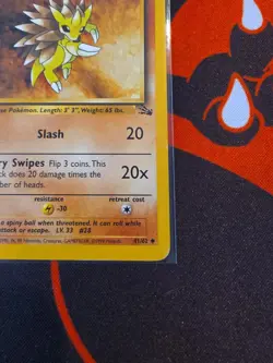 Sandslash 41/62 1st Edition Fossil LP Pokemon - Image 5