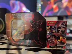 Pokemon Team Rocket Tin - Persian - Destined Rivals + Booster Bundle - Image 1