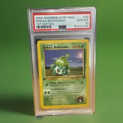 ✨ PSA 10 GEM MINT Erika’s Bulbasaur 1st Edition #39 2000 Pokemon Gym Challenge ✨ - Image 1