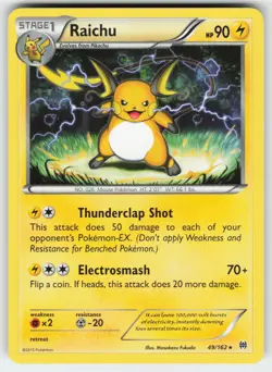Raichu 49/162 Rare BREAKthrough Pokemon Near Mint - Image 1