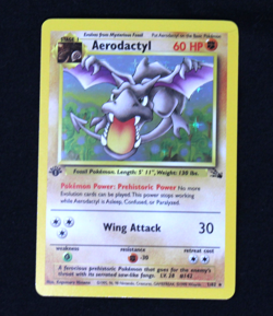 1999 Pokemon Fossil 1st Edition #1/62 Aerodactyl Holo - Image 1