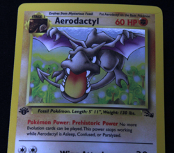 1999 Pokemon Fossil 1st Edition #1/62 Aerodactyl Holo - Image 3