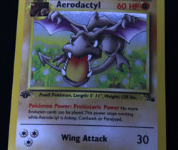 1999 Pokemon Fossil 1st Edition #1/62 Aerodactyl Holo - Image 4